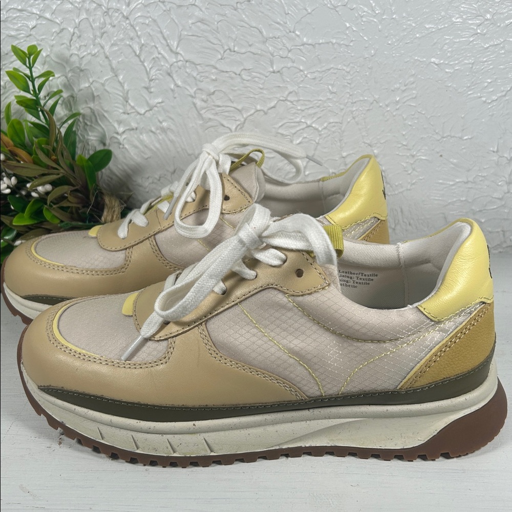 Madewell NWOT Kickoff Trainer Sneaker Yellow Tan Athletic Madewell Shoe Size 7 - Picture 9 of 14